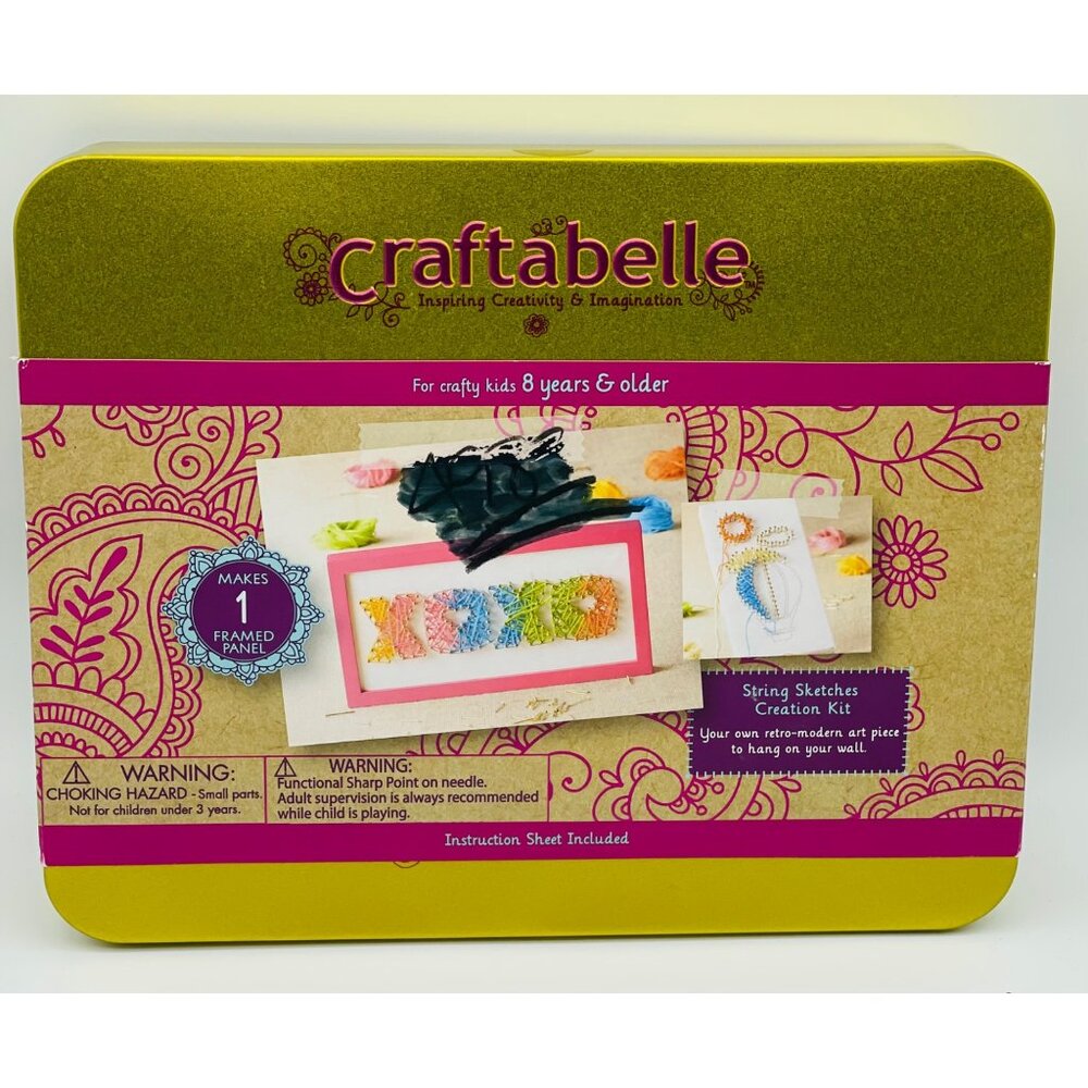 Craftabelle String Sketches Creation Craft Kit Create a Retro Modern Art Piece